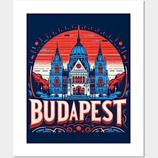 Budapest Travel Retro Poster Posters and Art